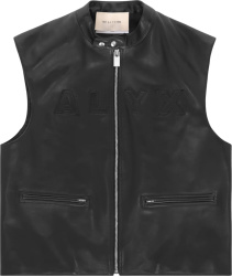 Black Leather 'ALYX' Racer Vest