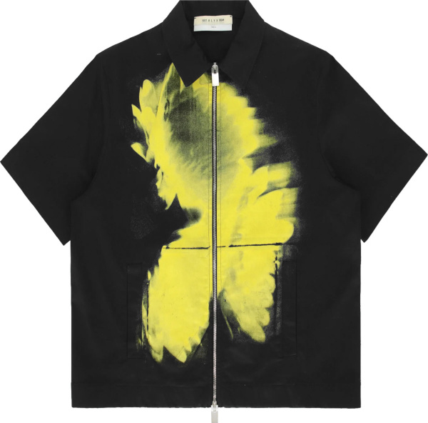 1017 Alyx 9sm Black And Yellow Dove Shirt
