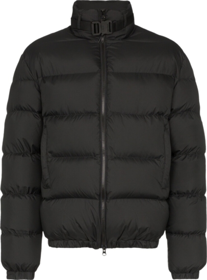 1017 Alyx 9sm Buckled Collar Black Puffer Jacket