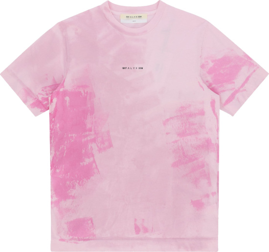 1017 Alyx 9sm Pink Logo Painted T Shirt