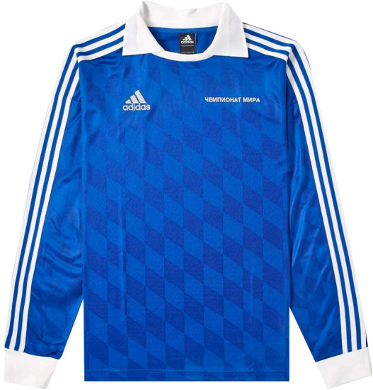 Adidas x Gosha Rubchinskiy Blue Soccer Jersey | Incorporated Style