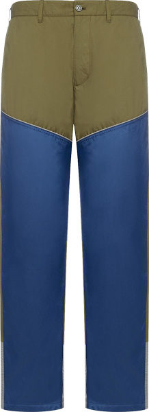 2 Moncler 1952 Blue And Brown Colorblock Pants G20922a00003539jj782