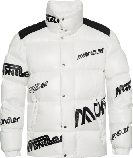 2 Moncler 1952 White Logo Mare Down Puffer Jacket