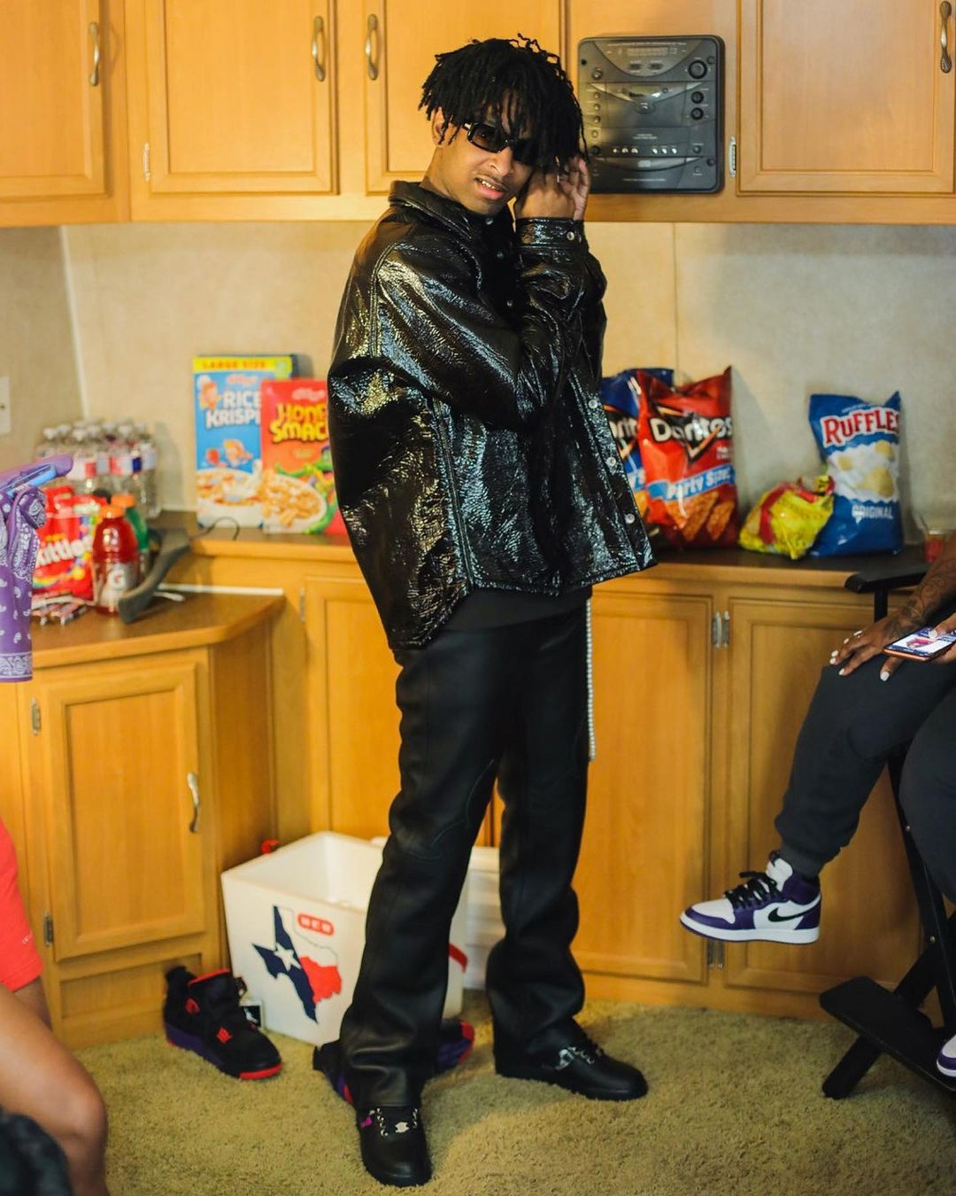 21 Savage Wearing An All Black Chrome Hearts, Louis Vuitton, & Rick Owens 'Fit