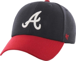 47 Brand Atlanda Braves Red And Navy Mvp Hat