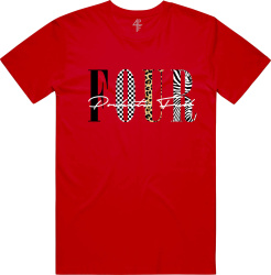 4pf Red Four Print T Shirt