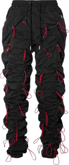 99percentis Black And Red Gobchang Bunjee Cord Pants