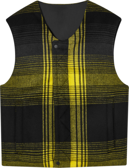 Cos X Yeboh Black And Yellow Plaid Vest