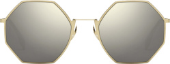 Gold Metal Hexagon Sunglasses (FF0292S)