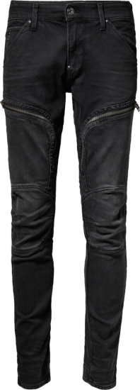 G Star Waxed Black 'air Defense' Jeans