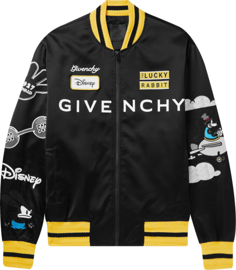 Givenchy X Disney Black Oswald Bomber Jacket