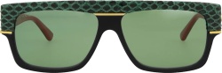 Green Snakeskin & Black Sunglasses (GG0483S)