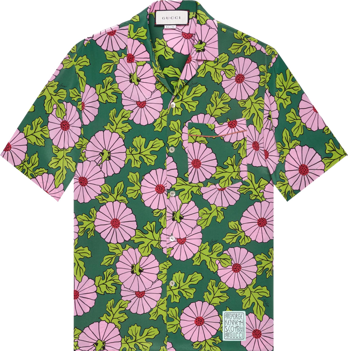 Gucci x Ken Scott Green & Pink-Floral Shirt | Incorporated Style