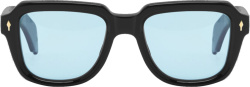 Jacques Marie Mage Black And Blue Square Sunglasses