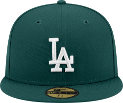 Los Angeles Dodgers New Era White Logo 59fifty Fitted Hat Green