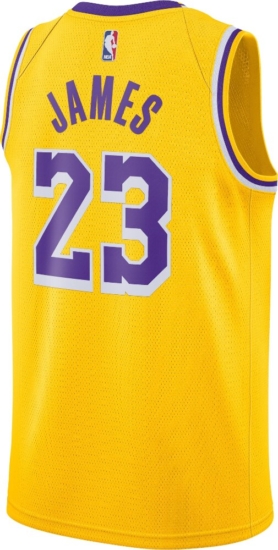 Los Angeles Lakers Lebron James Nike Gold Swingman Jersey