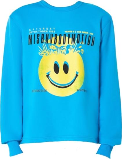Misbhv X H Lorenzo Body Motion Blue Sweatshirt