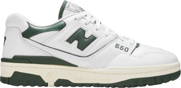 New Balance 550 X Aime Leon Dore White And Green Sneakers
