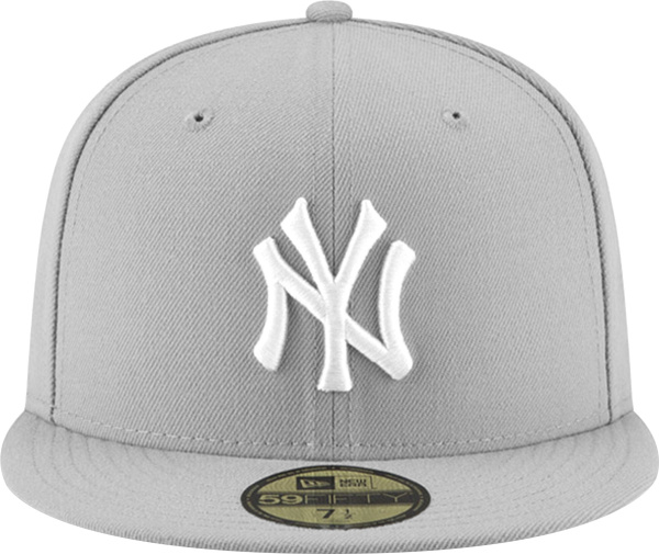 New York Yankees New Era Fashion Color Grey Basic 59fifty Fitted Hat