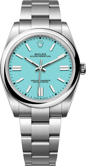 Rolex Oyster Perpetual 41 Stainless Steel And Turquoise