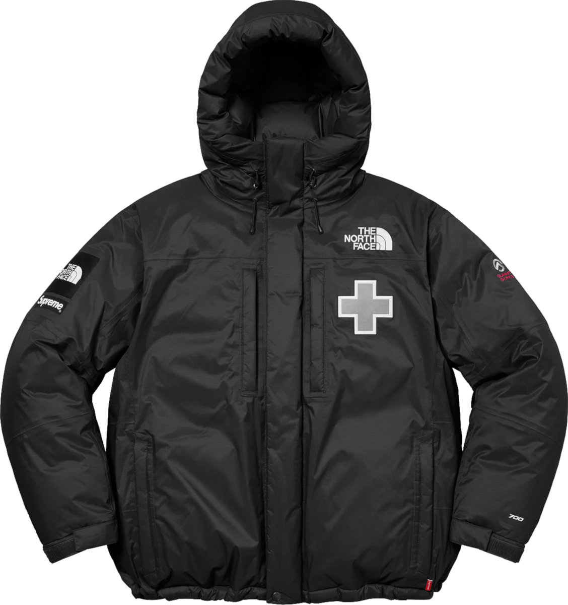 Supreme x The North Face Black & Silver Cross Down Jacket | INC STYLE