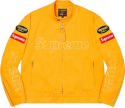 Supreme Vanson Leathers Cordura Denim Jacket Yellow