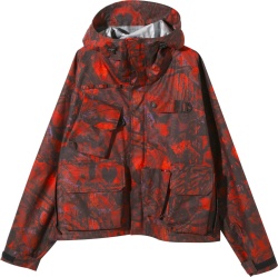 South2 West8 Red And Black Camo River Trek Cargo Jacket