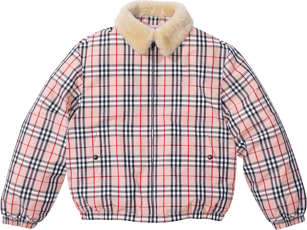 Supreme x Burberry Pink Check Down Jacket | Incorporated Style