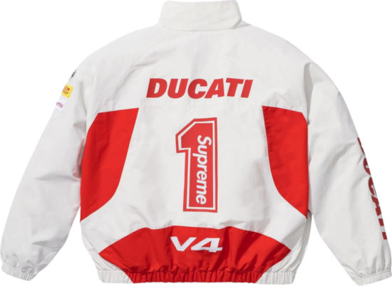 Supreme X Ducati White Track Jacket
