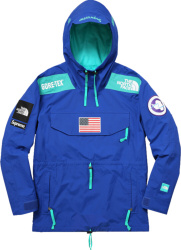 Supreme X Tnf Blue And Turquoise Hooded Anorak Expedition Jacket