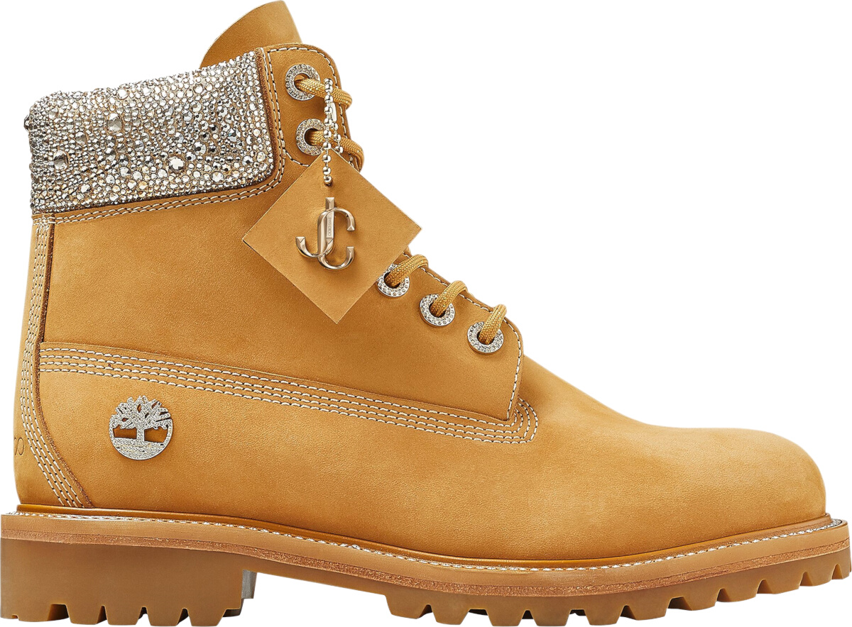 Timberland x Jimmy Choo Crystal Embellished Boots 'Wheat' | Incorporated  Style