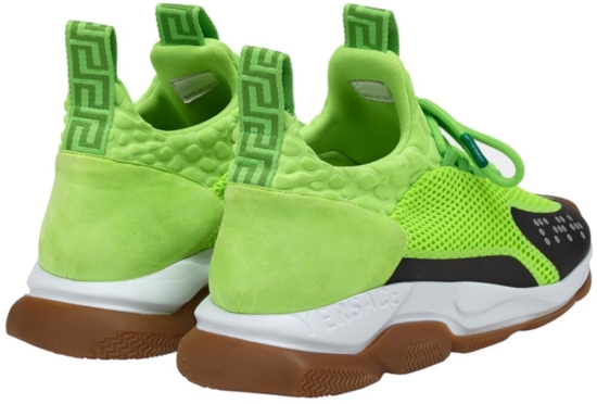 Versace Neon Green 'Cross Chainer' Sneakers | INC STYLE
