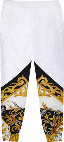 Versace White Barocco 'acanthus' Trackpants
