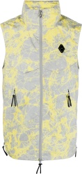 A Cold Wall Grey And Yellow Marble Print Vest