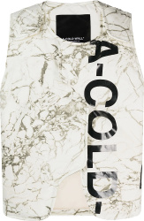 A Cold Wall White Marble Vertical Logo Print Vest