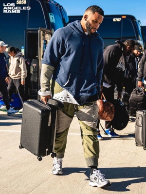 Aaron Donald Greg Laurent Hoodie Joggers New Balance Sneakers Lv Suitcase