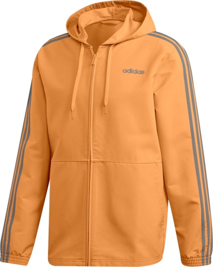 Adidas Orange Essentials Windbreaker Jacket