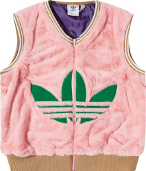Adidas Pink Faux Fur Heritage Vest Ib3431