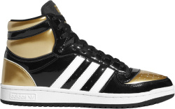 Adidas Top Ten Patent Black And Gold
