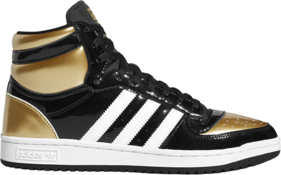 Adidas Top Ten 'Patent Black Gold' | Incorporated Style