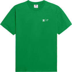Adidas X Human Made Green Logo Print T Shirt