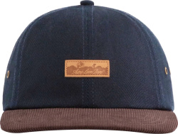 Aime Leon Dore Navy And Brown Visor Logo Patch Hat