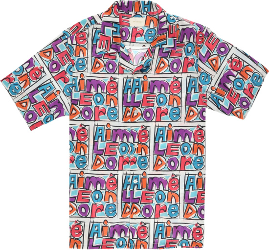 Aime Leon Dore White And Multicolor Crayon Logo Print T Shirt