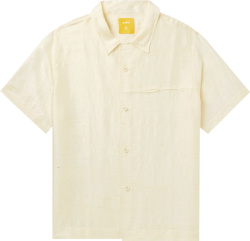 Airei Yellow Frayed Linen Shirt