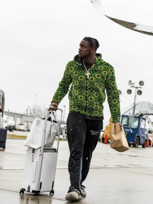 Aj Brown Wearing A Lv Hoodie Gallery Dept Sweatpants Louis Vuitton Bags And Olive Green Shoes