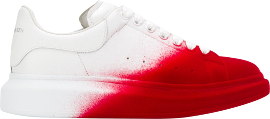 alexander mcqueen shoes red white