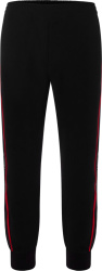 Alexander Mcqueen Black Logo Tape Sweatpants