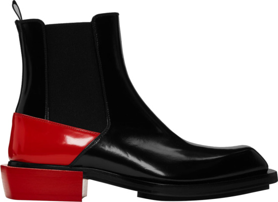 Alexander Mcqueen Black Red Boots
