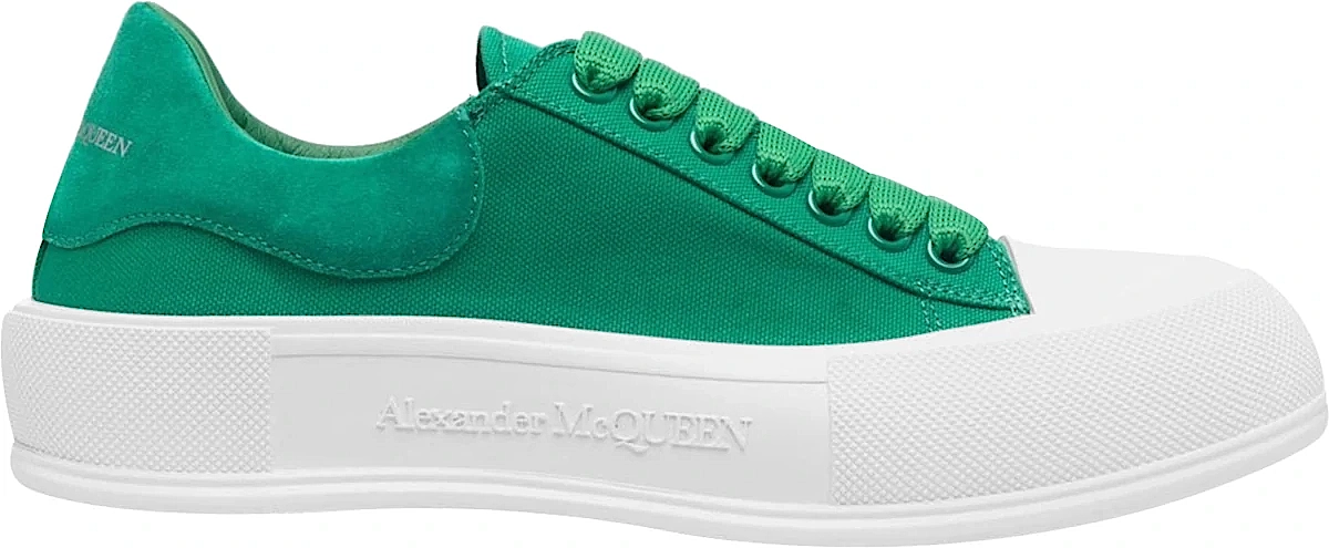 Alexander Mcqueen Green Low Top Deck Sneakers