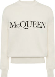 Alexander Mcqueen Ivory Mcqueen Logo Sweater